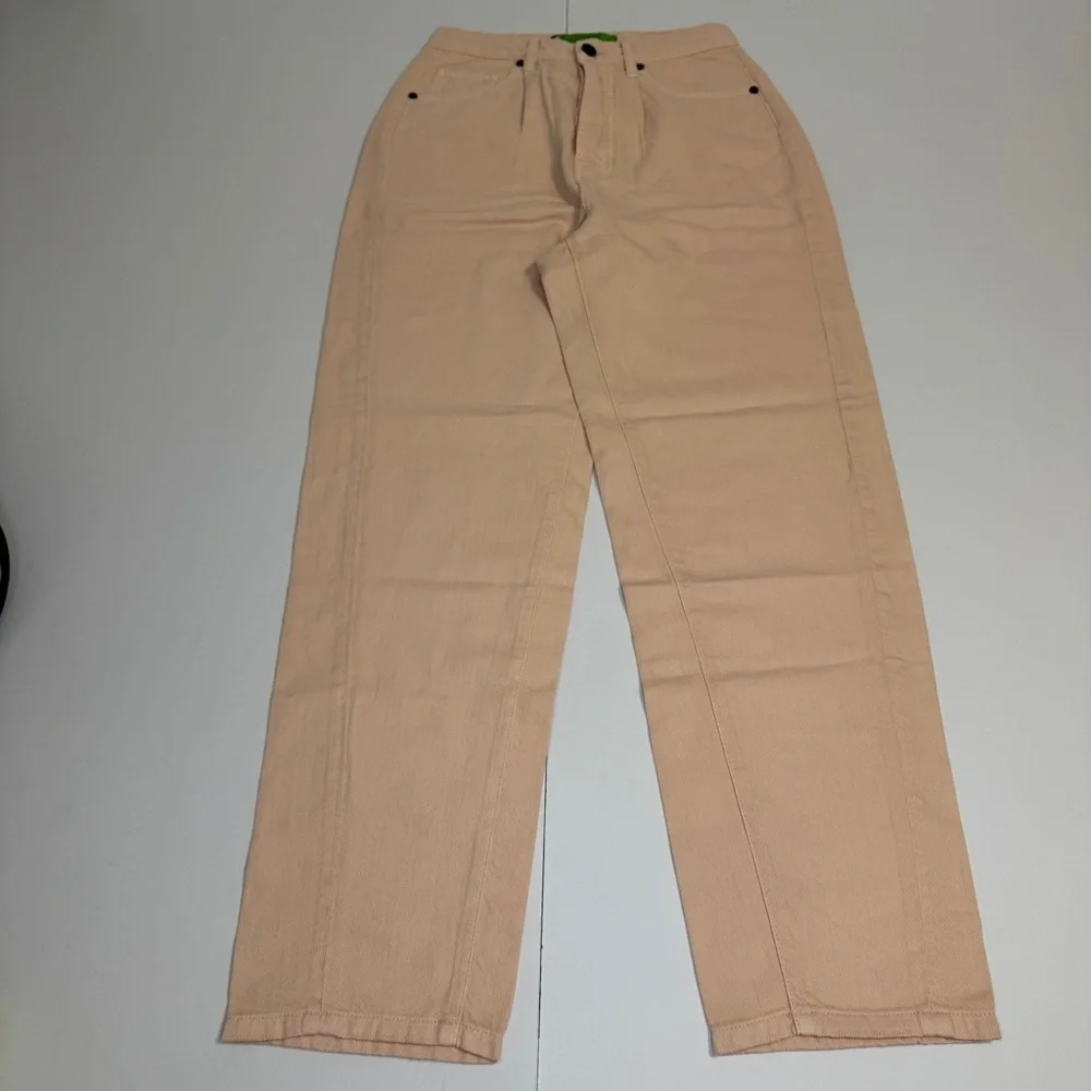 SR vs. Sandrine Rose “The Virgin Label” Pink High Rise Straight Leg Jeans SZ 25
